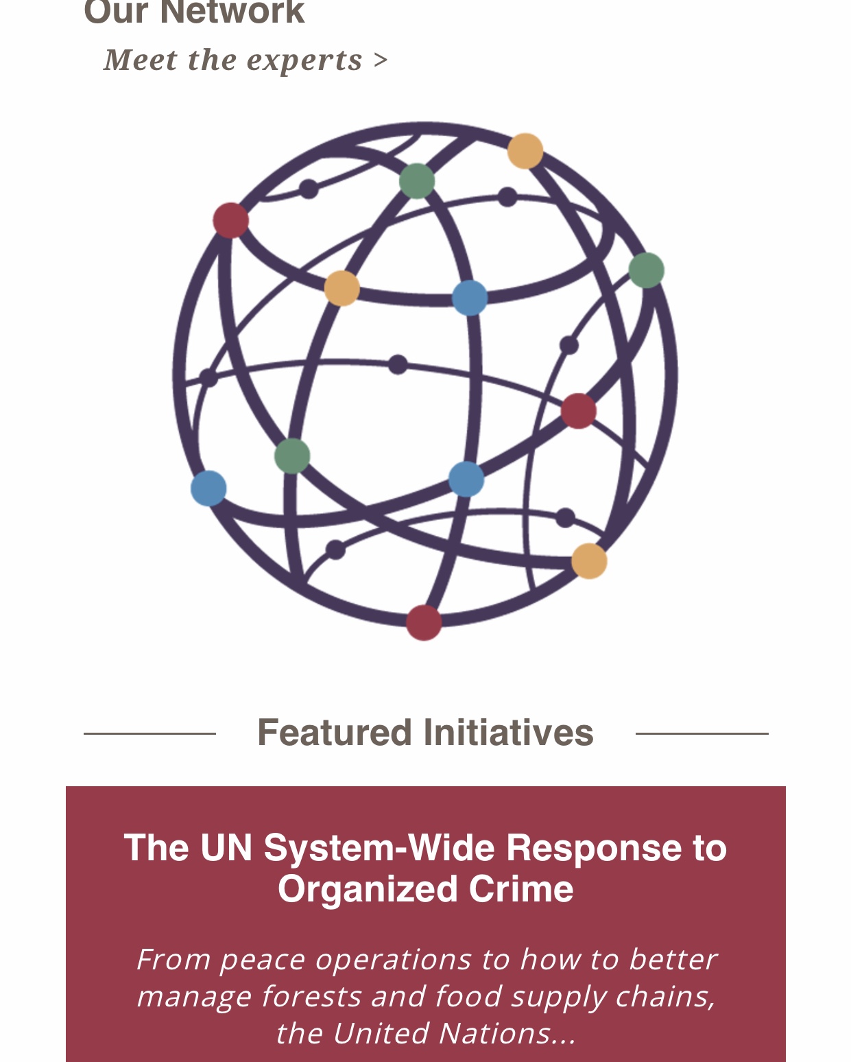 Global initiative: network tackling organized crime